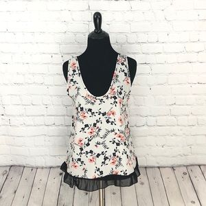 Paper Crane Floral Tank Top SIZE SMALL NWT